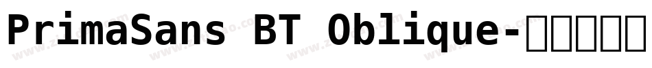 PrimaSans BT Oblique字体转换